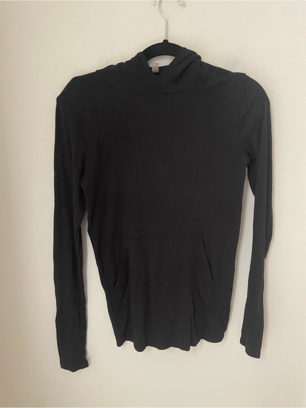Commando Luxury Rib Hoodie Black Pima Cotton Modal S View 2